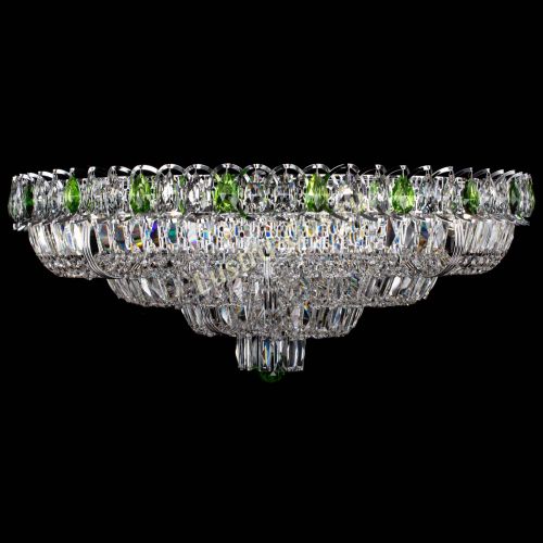 Люстра Тройное Кольцо пластинка зеленая в Сочи Гусь Хрустальный