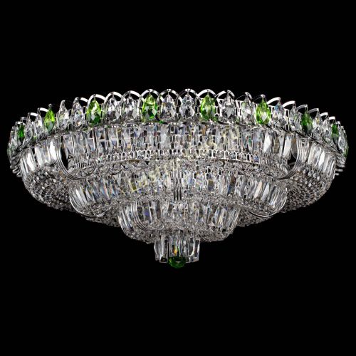 Люстра Тройное Кольцо пластинка зеленая в Сочи Гусь Хрустальный