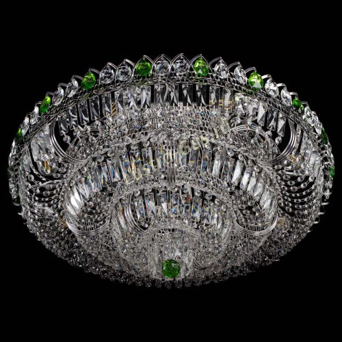 Люстра Тройное Кольцо пластинка зеленая в Сочи Гусь Хрустальный