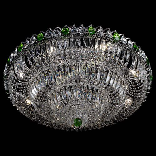 Люстра Тройное Кольцо пластинка зеленая в Сочи Гусь Хрустальный