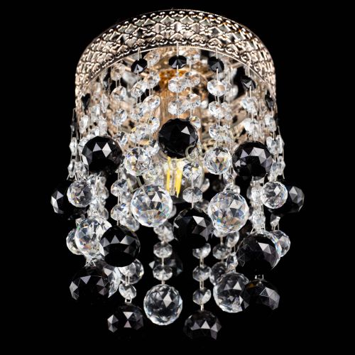 Люстра Венеция №1 шар черная в Сочи Гусь Хрустальный