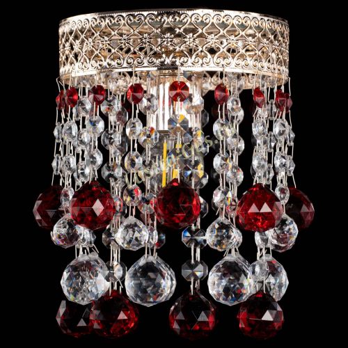 Люстра Венеция №1 шар красная в Сочи Гусь Хрустальный