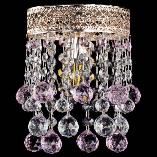 Люстра Венеция №1 шар розовая в Сочи Гусь Хрустальный
