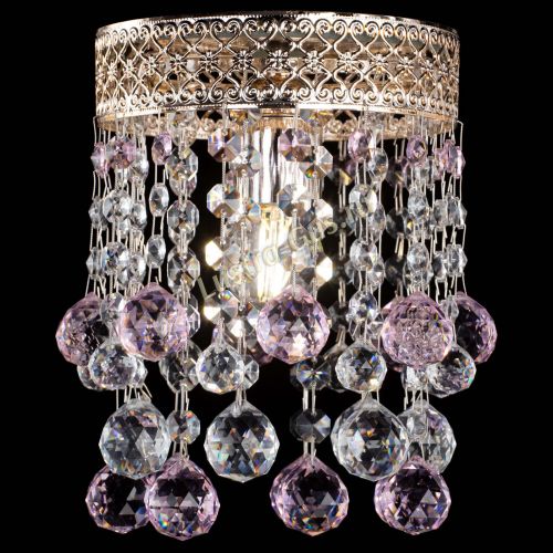Люстра Венеция №1 шар розовая в Сочи Гусь Хрустальный
