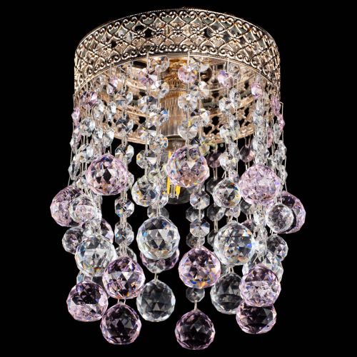 Люстра Венеция №1 шар розовая в Сочи Гусь Хрустальный
