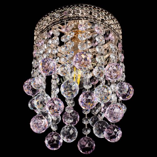 Люстра Венеция №1 шар розовая в Сочи Гусь Хрустальный