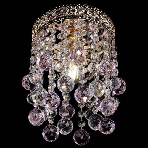 Люстра Венеция №1 шар розовая в Сочи Гусь Хрустальный