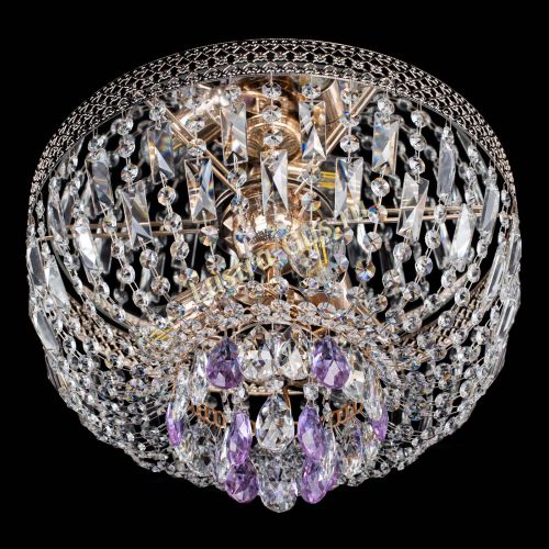 Люстра Венеция Астра №3 фиолетовая в Сочи Гусь Хрустальный