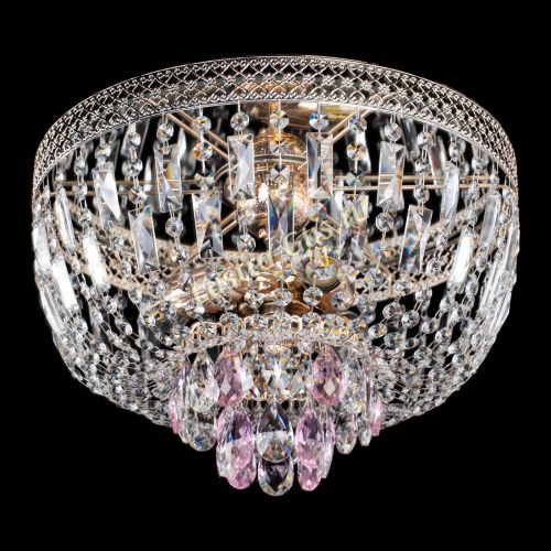 Люстра Венеция Астра №3 розовая в Сочи Гусь Хрустальный