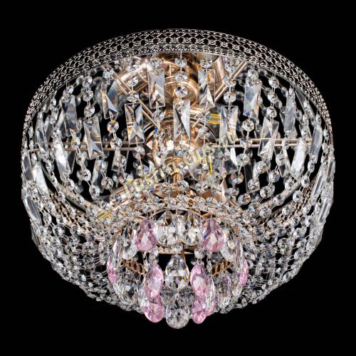 Люстра Венеция Астра №3 розовая в Сочи Гусь Хрустальный