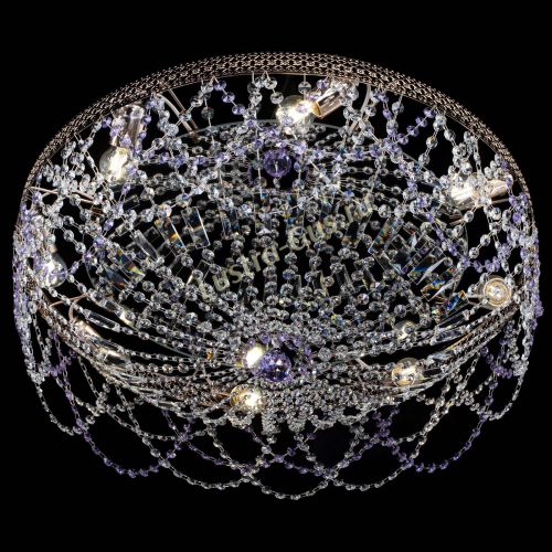 Люстра Венеция Ажур фиолетовая в Сочи Гусь Хрустальный