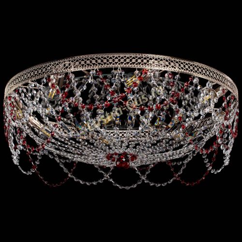Люстра Венеция Ажур красная в Сочи Гусь Хрустальный
