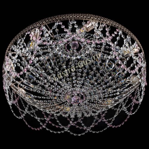 Люстра Венеция Ажур розовая в Сочи Гусь Хрустальный