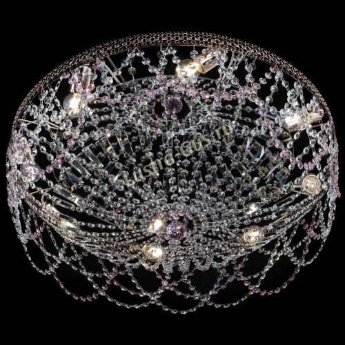 Люстра Венеция Ажур розовая в Сочи Гусь Хрустальный