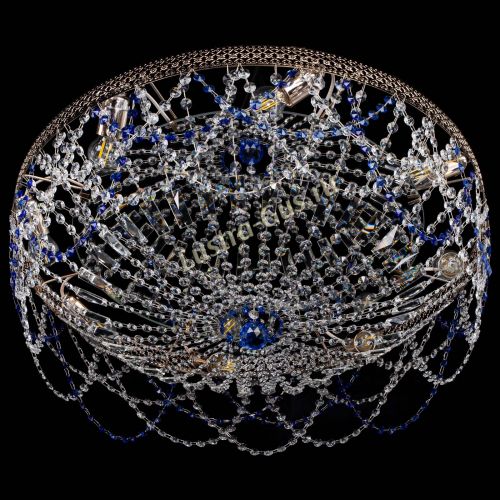 Люстра Венеция Ажур синяя в Сочи Гусь Хрустальный