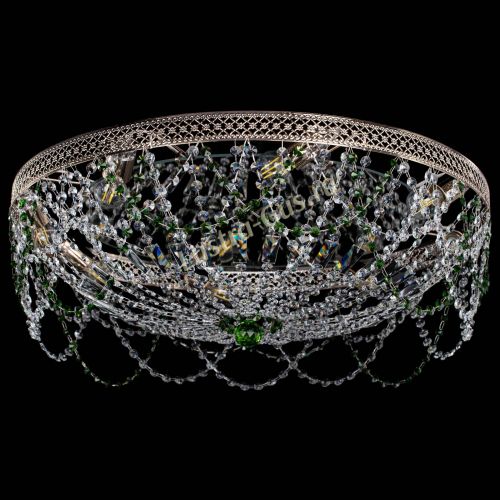 Люстра Венеция Ажур зеленая в Сочи Гусь Хрустальный