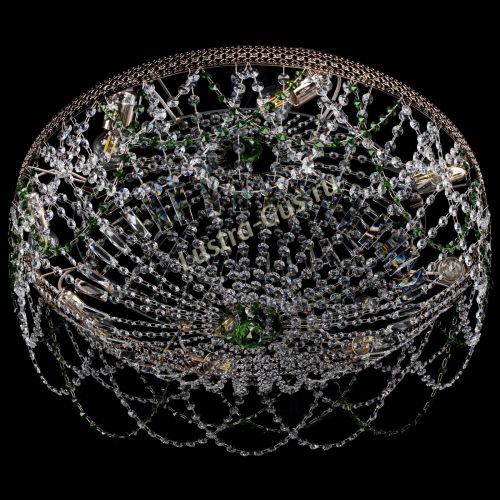 Люстра Венеция Ажур зеленая в Сочи Гусь Хрустальный