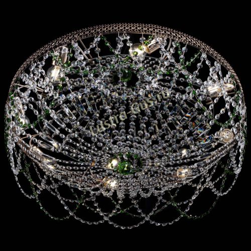 Люстра Венеция Ажур зеленая в Сочи Гусь Хрустальный