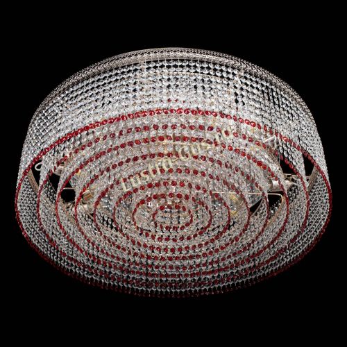 Люстра Венеция Капель №10 оптикон красная в Сочи Гусь Хрустальный