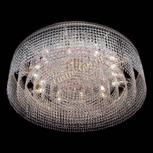 Люстра Венеция Капель №10 оптикон розовая в Сочи Гусь Хрустальный