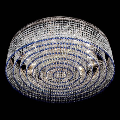 Люстра Венеция Капель №10 оптикон синяя в Сочи Гусь Хрустальный