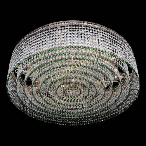 Люстра Венеция Капель №10 оптикон зеленая в Сочи Гусь Хрустальный