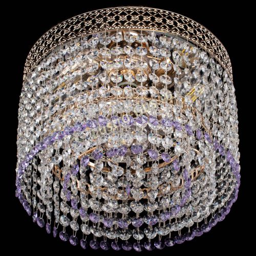 Люстра Венеция Капель №2 фиолетовая в Сочи Гусь Хрустальный