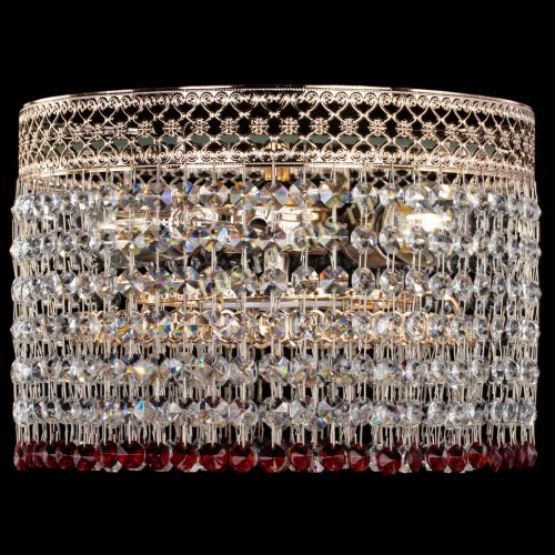 Люстра Венеция Капель №2 красная в Сочи Гусь Хрустальный