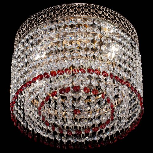 Люстра Венеция Капель №2 красная в Сочи Гусь Хрустальный