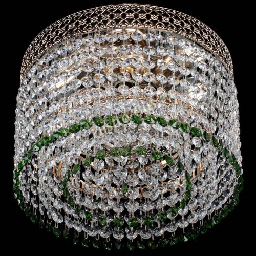 Люстра Венеция Капель №2 зеленая в Сочи Гусь Хрустальный