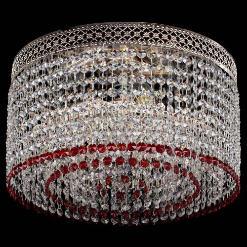 Люстра Венеция Капель №3 красная в Сочи Гусь Хрустальный