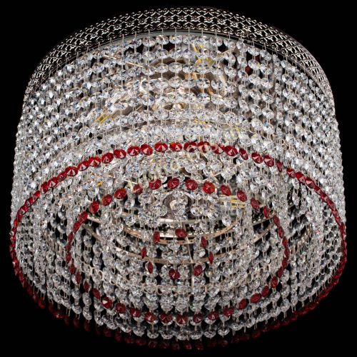 Люстра Венеция Капель №3 красная в Сочи Гусь Хрустальный