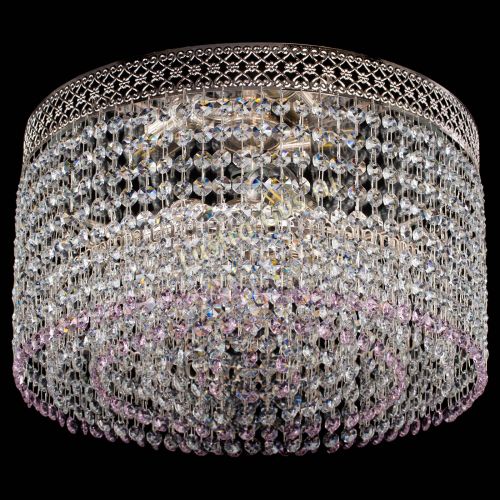 Люстра Венеция Капель №3 розовая в Сочи Гусь Хрустальный