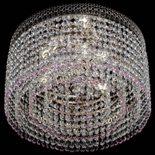 Люстра Венеция Капель №3 розовая в Сочи Гусь Хрустальный