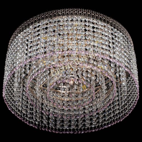 Люстра Венеция Капель №5 розовая в Сочи Гусь Хрустальный