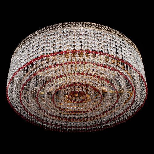 Люстра Венеция Капель №8 оптикон красная в Сочи Гусь Хрустальный