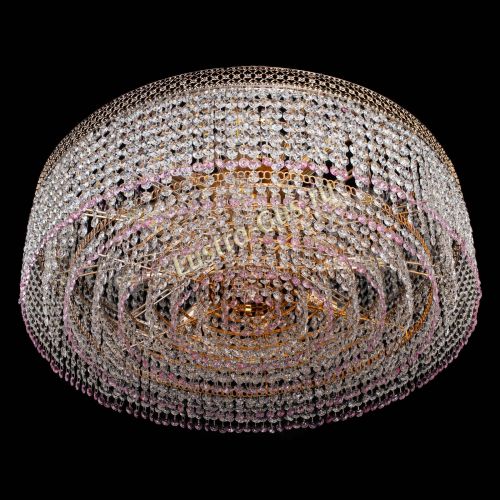 Люстра Венеция Капель №8 оптикон розовая в Сочи Гусь Хрустальный