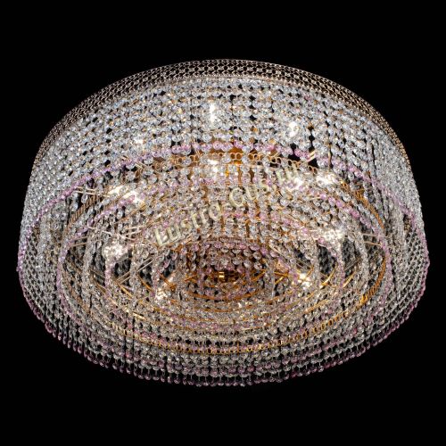 Люстра Венеция Капель №8 оптикон розовая в Сочи Гусь Хрустальный