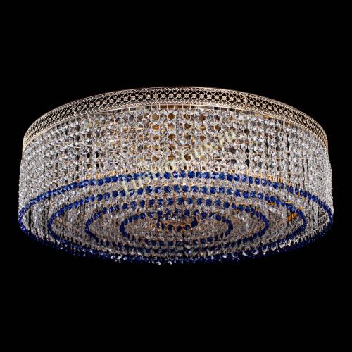 Люстра Венеция Капель №8 оптикон синяя в Сочи Гусь Хрустальный