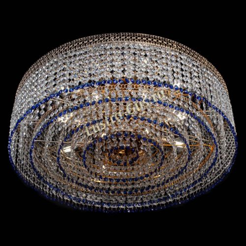 Люстра Венеция Капель №8 оптикон синяя в Сочи Гусь Хрустальный