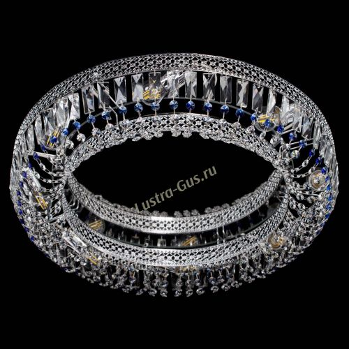 Люстра Венеция Кольцо №8 пластинка синяя в Сочи Гусь Хрустальный