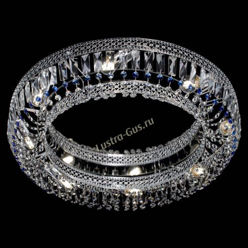 Люстра Венеция Кольцо №8 пластинка синяя в Сочи Гусь Хрустальный