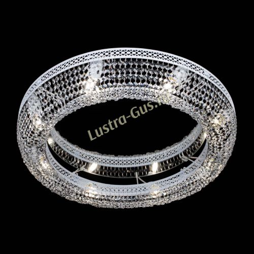 Люстра Венеция Кольцо №8 белая в Сочи Гусь Хрустальный