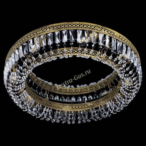 Люстра Венеция Кольцо №8 пластинка под бронзу Черная в Сочи Гусь Хрустальный