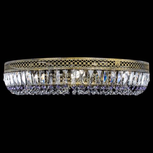 Люстра Венеция Кольцо №8 пластинка под бронзу Фиолетовая в Сочи Гусь Хрустальный