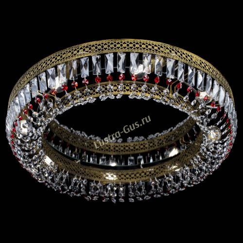 Люстра Венеция Кольцо №8 пластинка под бронзу Красная в Сочи Гусь Хрустальный