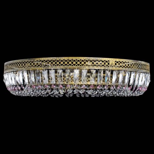 Люстра Венеция Кольцо №8 пластинка под бронзу Розовая в Сочи Гусь Хрустальный