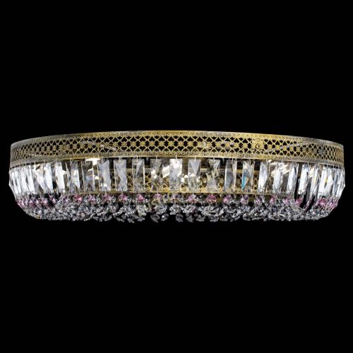 Люстра Венеция Кольцо №8 пластинка под бронзу Розовая в Сочи Гусь Хрустальный