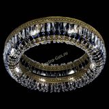 Люстра Венеция Кольцо №8 пластинка под бронзу Синяя в Сочи