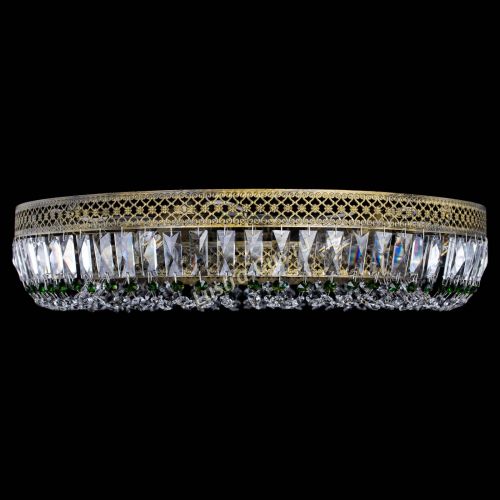 Люстра Венеция Кольцо №8 пластинка под бронзу Зеленая в Сочи Гусь Хрустальный